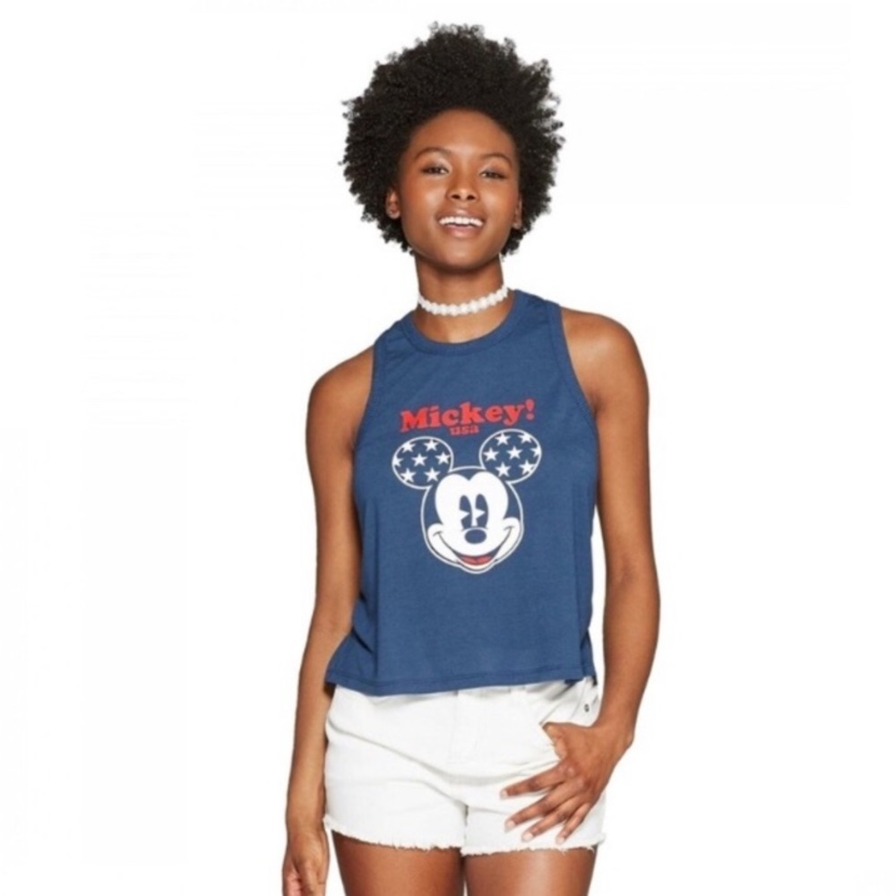Mickey Mouse USA Blue Tank Top